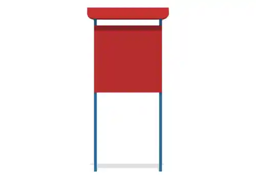 Информационный щит с дверкой