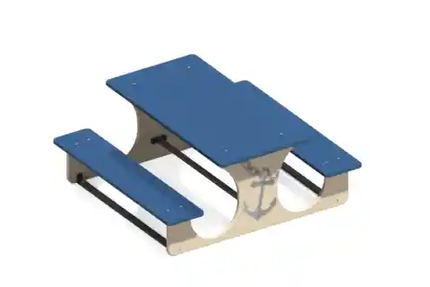 Стол со скамьями 